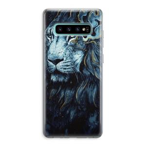 CaseCompany Darkness Lion: Samsung Galaxy S10 Plus Transparant Hoesje