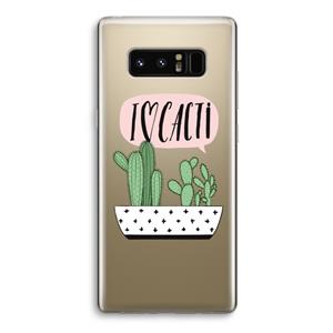 CaseCompany I love cacti: Samsung Galaxy Note 8 Transparant Hoesje