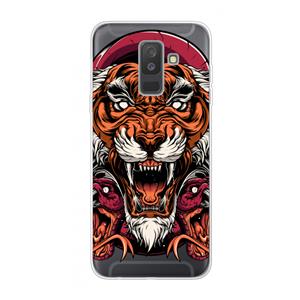 CaseCompany Tiger and Rattlesnakes: Samsung Galaxy A6 Plus (2018) Transparant Hoesje