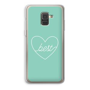 CaseCompany Best heart pastel: Samsung Galaxy A8 (2018) Transparant Hoesje