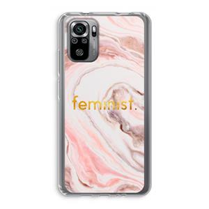 CaseCompany Feminist: Xiaomi Redmi Note 10S Transparant Hoesje