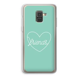 CaseCompany Friends heart pastel: Samsung Galaxy A8 (2018) Transparant Hoesje