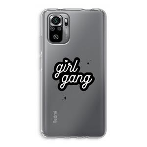 CaseCompany Girl Gang: Xiaomi Redmi Note 10S Transparant Hoesje