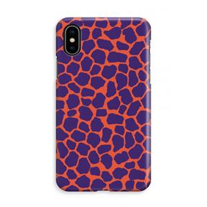 CaseCompany Purple Giraffe: iPhone X Volledig Geprint Hoesje