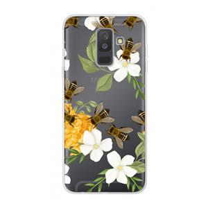 CaseCompany No flowers without bees: Samsung Galaxy A6 Plus (2018) Transparant Hoesje
