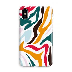 CaseCompany Colored Zebra: iPhone X Volledig Geprint Hoesje