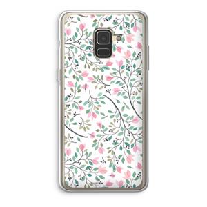 CaseCompany Sierlijke bloemen: Samsung Galaxy A8 (2018) Transparant Hoesje