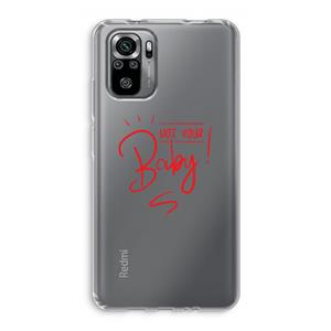 CaseCompany Not Your Baby: Xiaomi Redmi Note 10S Transparant Hoesje
