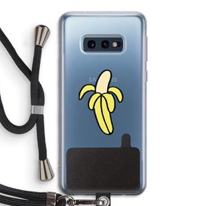 CaseCompany Banana: Samsung Galaxy S10e Transparant Hoesje met koord