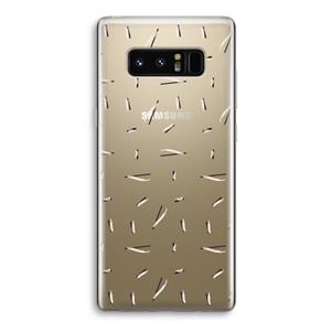 CaseCompany Hipster stripes: Samsung Galaxy Note 8 Transparant Hoesje