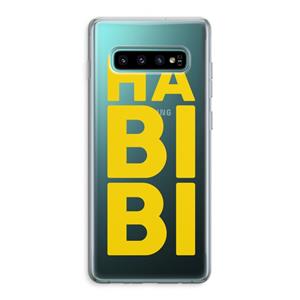 CaseCompany Habibi Blue: Samsung Galaxy S10 Plus Transparant Hoesje
