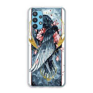 CaseCompany Golden Raven: Samsung Galaxy A32 4G Transparant Hoesje