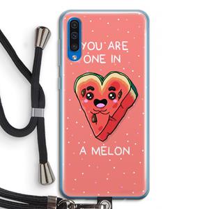 CaseCompany One In A Melon: Samsung Galaxy A50 Transparant Hoesje met koord