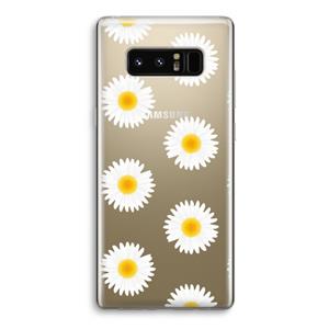 CaseCompany Margrietjes: Samsung Galaxy Note 8 Transparant Hoesje