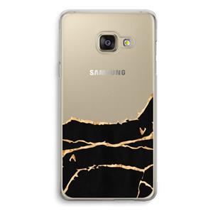 CaseCompany Gouden marmer: Samsung A3 (2017) Transparant Hoesje