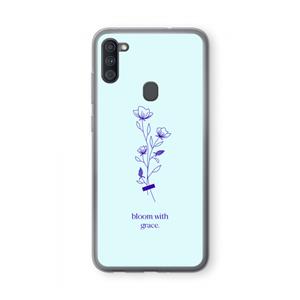 CaseCompany Bloom with grace: Samsung Galaxy A11 Transparant Hoesje