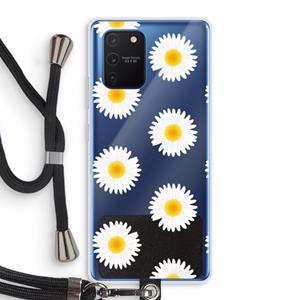 CaseCompany Margrietjes: Samsung Galaxy Note 10 Lite Transparant Hoesje met koord