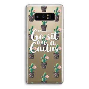 CaseCompany Cactus quote: Samsung Galaxy Note 8 Transparant Hoesje