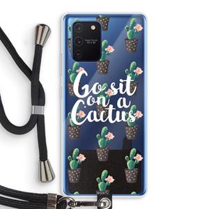 CaseCompany Cactus quote: Samsung Galaxy Note 10 Lite Transparant Hoesje met koord