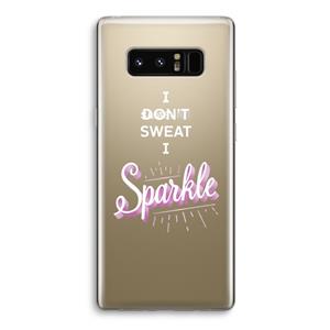 CaseCompany Sparkle quote: Samsung Galaxy Note 8 Transparant Hoesje