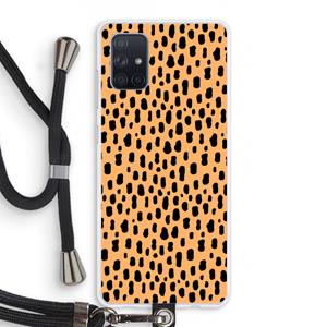 CaseCompany Panter: Samsung Galaxy A71 Transparant Hoesje met koord