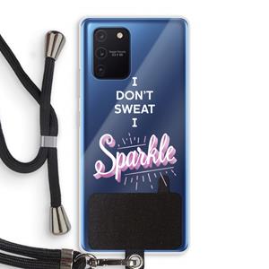 CaseCompany Sparkle quote: Samsung Galaxy Note 10 Lite Transparant Hoesje met koord