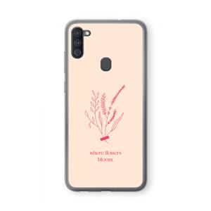 CaseCompany Where flowers bloom: Samsung Galaxy A11 Transparant Hoesje