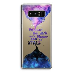 CaseCompany Stars quote: Samsung Galaxy Note 8 Transparant Hoesje