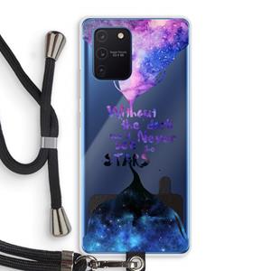 CaseCompany Stars quote: Samsung Galaxy Note 10 Lite Transparant Hoesje met koord