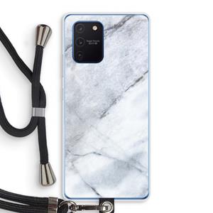 CaseCompany Witte marmer: Samsung Galaxy Note 10 Lite Transparant Hoesje met koord