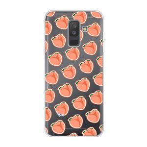CaseCompany Just peachy: Samsung Galaxy A6 Plus (2018) Transparant Hoesje