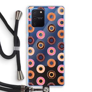 CaseCompany Donuts: Samsung Galaxy Note 10 Lite Transparant Hoesje met koord