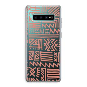 CaseCompany Marrakech Pink: Samsung Galaxy S10 Plus Transparant Hoesje
