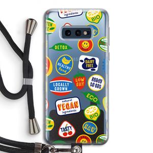 CaseCompany Fruitsticker: Samsung Galaxy S10e Transparant Hoesje met koord