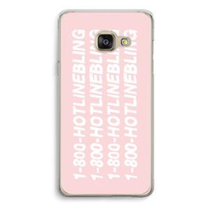 CaseCompany Hotline bling pink: Samsung A3 (2017) Transparant Hoesje