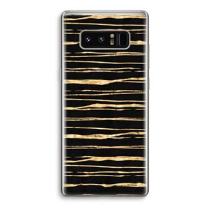 CaseCompany Gouden strepen: Samsung Galaxy Note 8 Transparant Hoesje