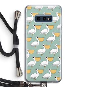 CaseCompany Pelican: Samsung Galaxy S10e Transparant Hoesje met koord