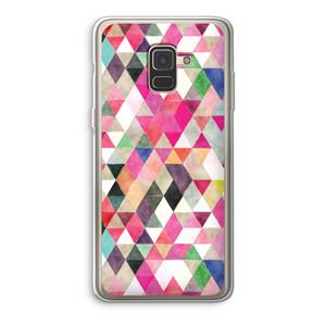 CaseCompany Gekleurde driehoekjes: Samsung Galaxy A8 (2018) Transparant Hoesje