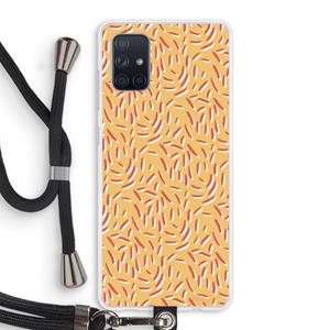 CaseCompany Camouflage: Samsung Galaxy A71 Transparant Hoesje met koord