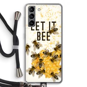 CaseCompany Let it bee: Samsung Galaxy S21 Transparant Hoesje met koord