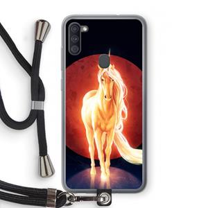 CaseCompany Last Unicorn: Samsung Galaxy A11 Transparant Hoesje met koord