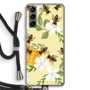 CaseCompany No flowers without bees: Samsung Galaxy S21 Transparant Hoesje met koord