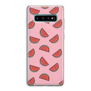 CaseCompany Watermeloen: Samsung Galaxy S10 Plus Transparant Hoesje