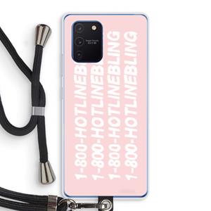 CaseCompany Hotline bling pink: Samsung Galaxy Note 10 Lite Transparant Hoesje met koord