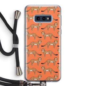 CaseCompany Cheetah: Samsung Galaxy S10e Transparant Hoesje met koord