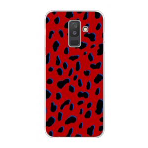CaseCompany Red Leopard: Samsung Galaxy A6 Plus (2018) Transparant Hoesje
