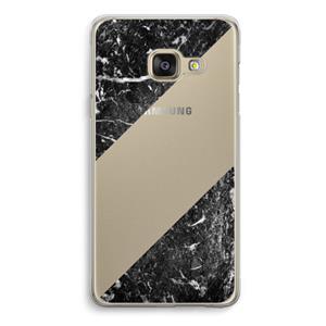 CaseCompany Zwart marmer: Samsung A3 (2017) Transparant Hoesje