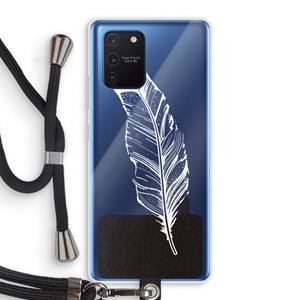 CaseCompany Pluim: Samsung Galaxy Note 10 Lite Transparant Hoesje met koord