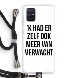 CaseCompany Meer verwacht: Samsung Galaxy A71 Transparant Hoesje met koord