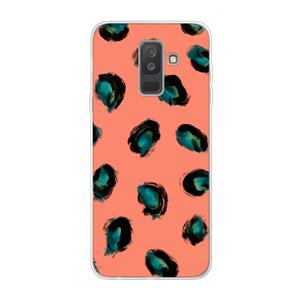 CaseCompany Pink Cheetah: Samsung Galaxy A6 Plus (2018) Transparant Hoesje